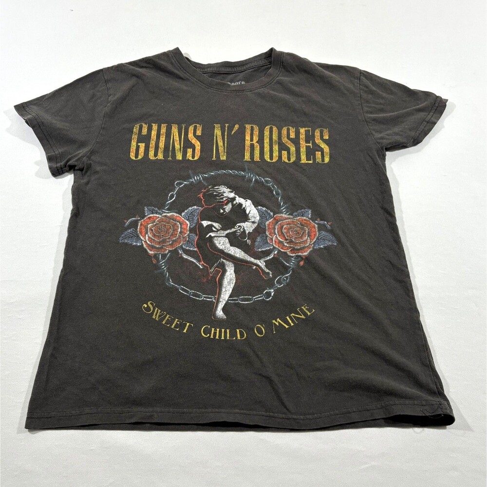 Guns N’ Roses Womens Concert Band Tee Rock Sweet Child O’ Mine T-shirt Top Sz M
